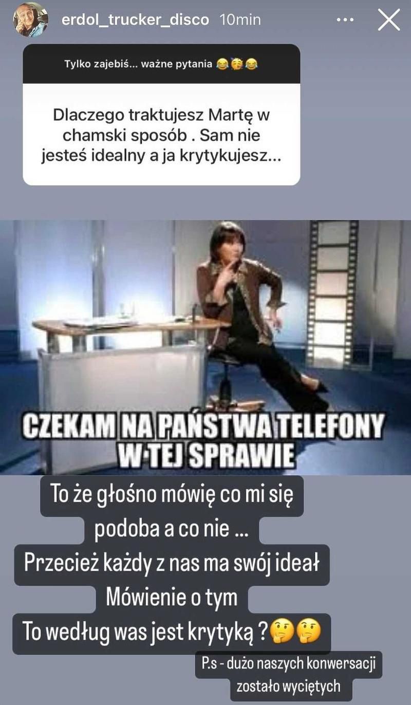 Maciej odpowiedział na krytykę internautów