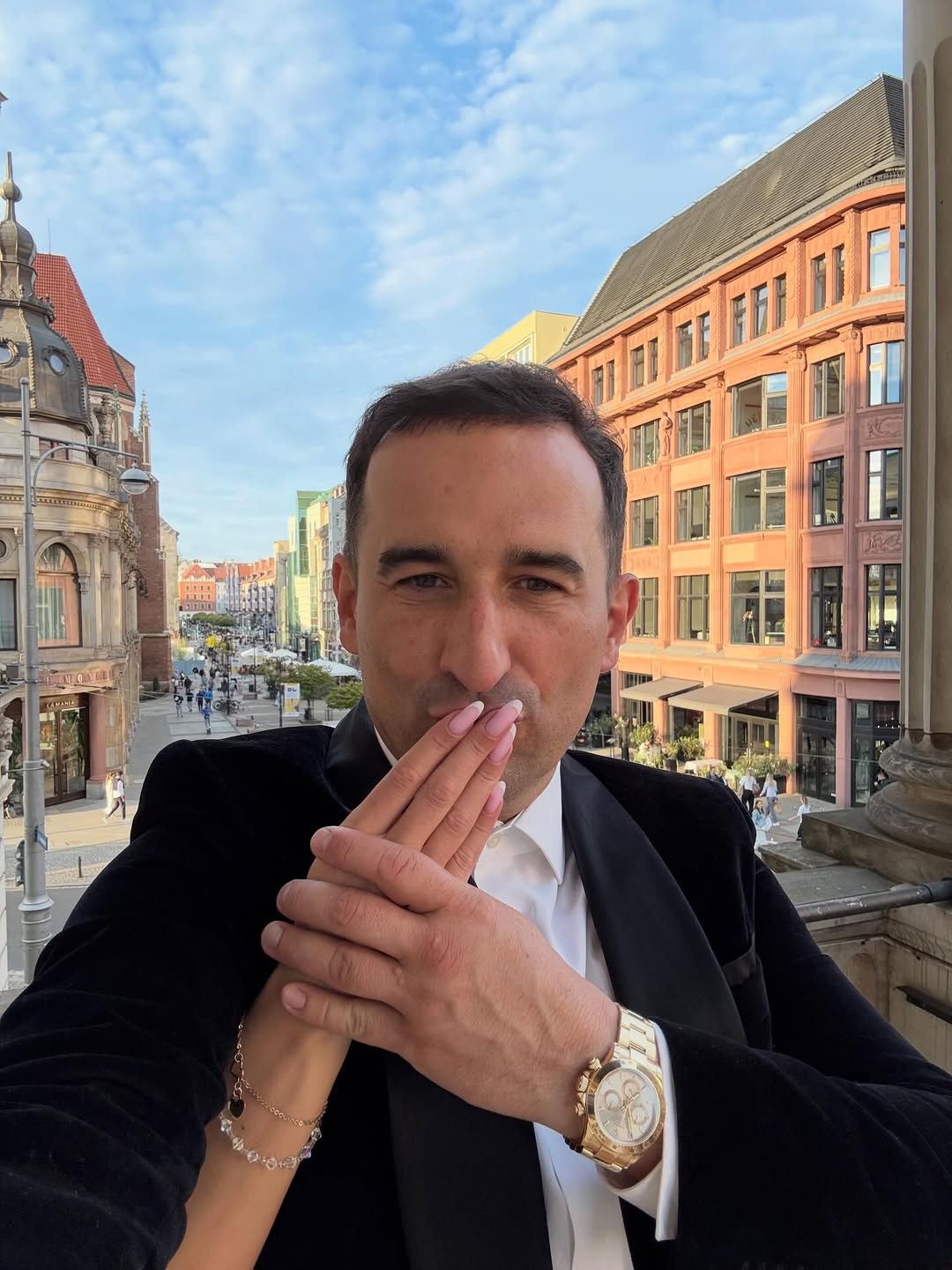 Michał Koterski na randce z partnerką