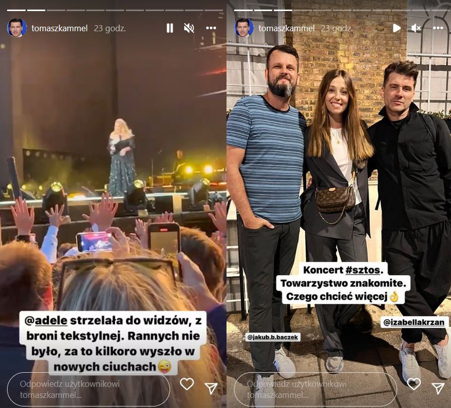 Tomasz Kammel stał zaledwie 6 metrów od Adele
