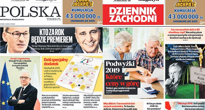 Dzienniki Polska Press Grupy drożeją o 10-30 groszy