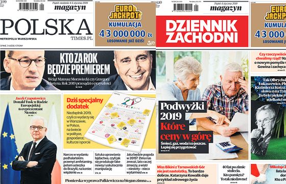 Dzienniki Polska Press Grupy drożeją o 10-30 groszy