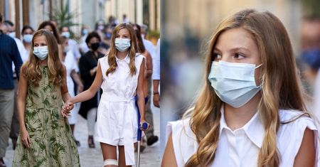 Księżniczka Sofia o kulach, wspiera się na starszej siostrze. Co się stało?