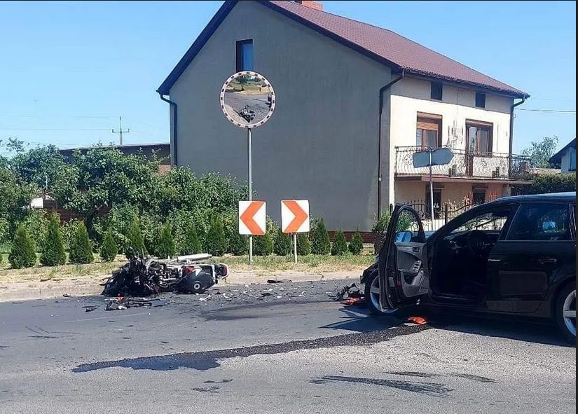 Wypadek w Młynku (zdjęcie dzięki uprzejmości portalu e-kolo.pl) 