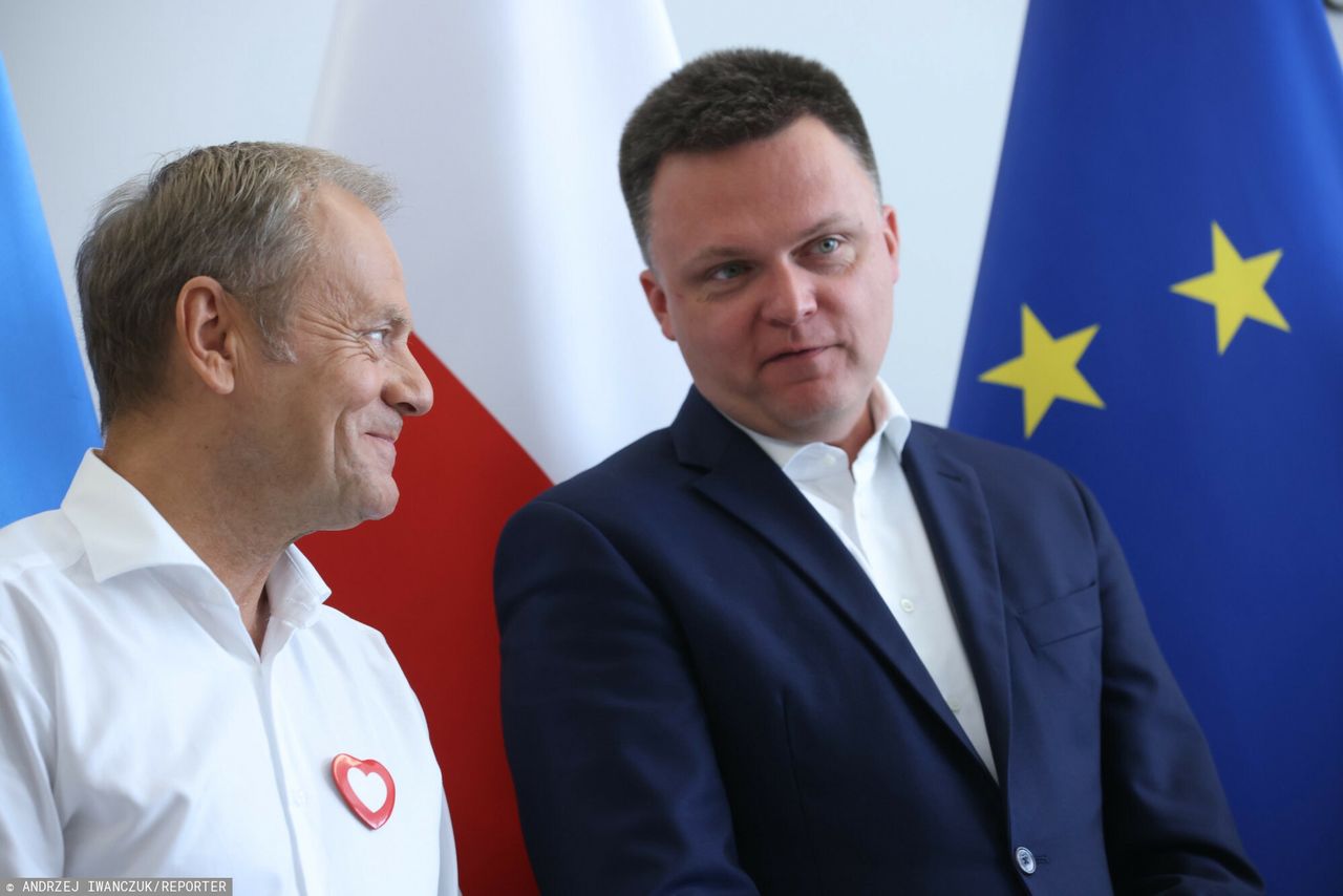 Donald Tusk i Szymon Hołownia