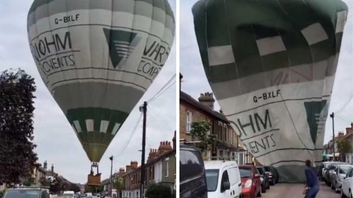 Balon musiał awaryjnie lądować na ulicy