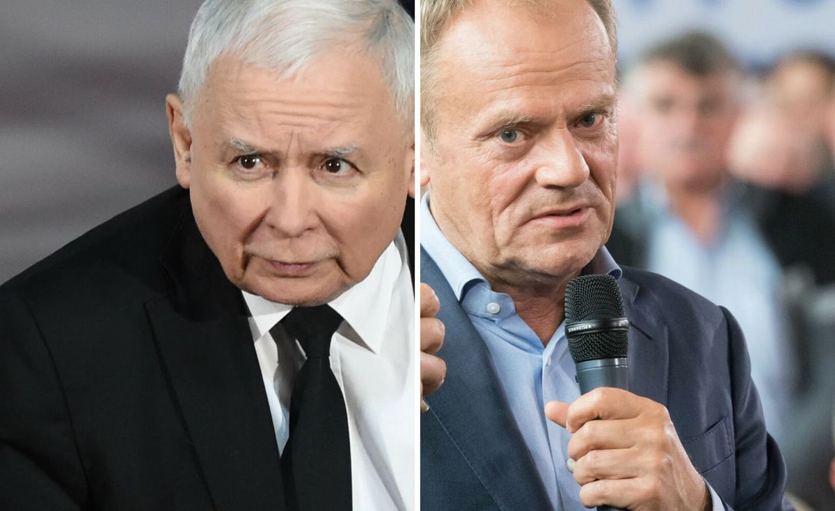 Na zdjęciu Jarosław Kaczyński i Donald Tusk