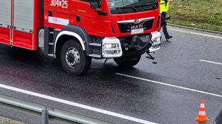 Słodków Pierwszy: Zderzenie pojazdów na S19. Zablokowana jezdnia w kierunku Lublina