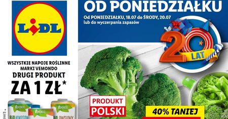 Lidl nowa gazetka 18.07-20.07. Promocje w Lidlu od poniedziałku 18 lipca