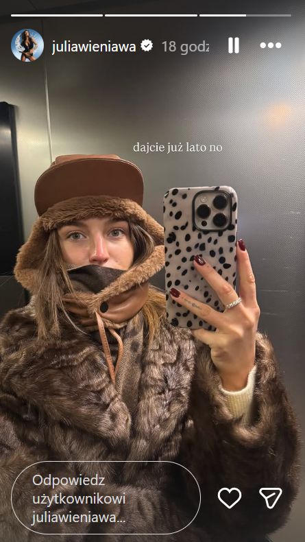 Julia Wieniawa już gotowa na największe mrozy