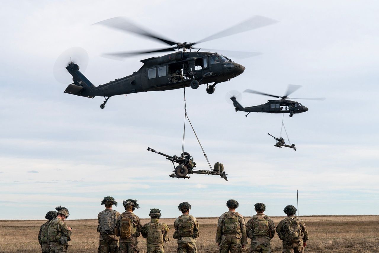 Ćwiczenia oddziałów US Army na terenie bazy MK w styczniu 2024 roku.