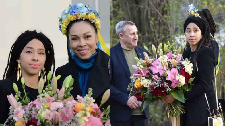 Omenaa Mensah z córką Vanessą