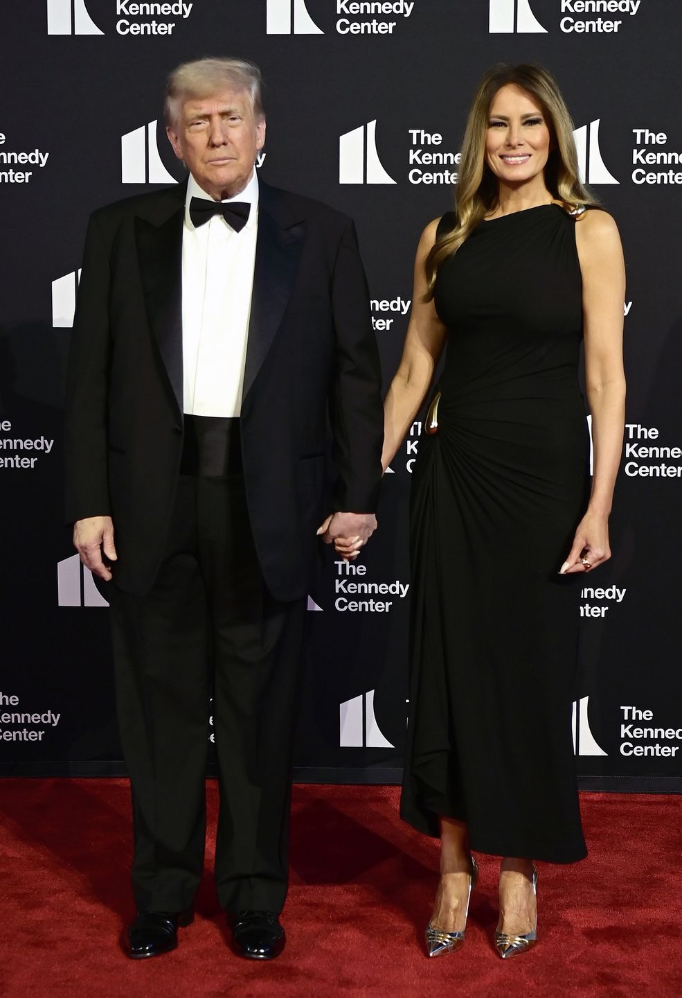 Donald i Melania Trumpowie na premierze "Nędzników"