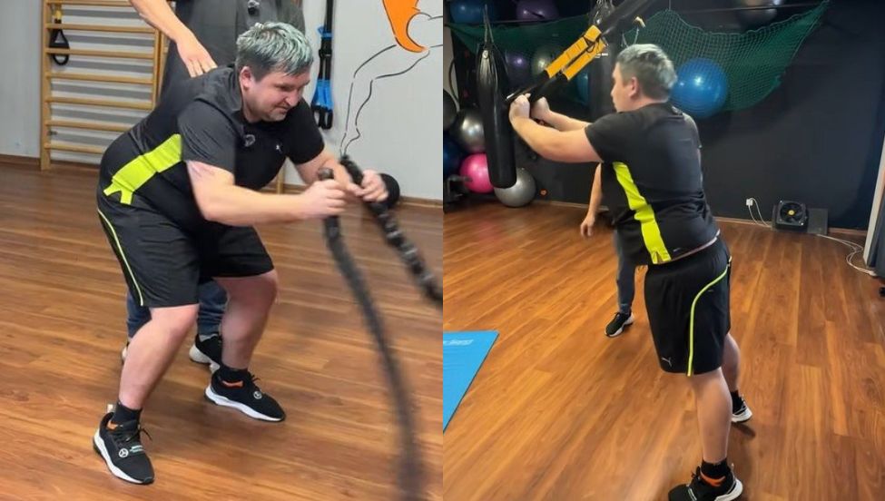 Jarek z Plutycz z "Rolnicy. Podlasie" na siłowni