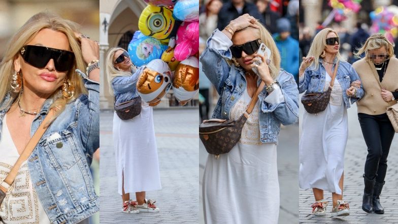 Dagmara Kaźmierska z "Królowych Życia" bawi się na krakowskim rynku