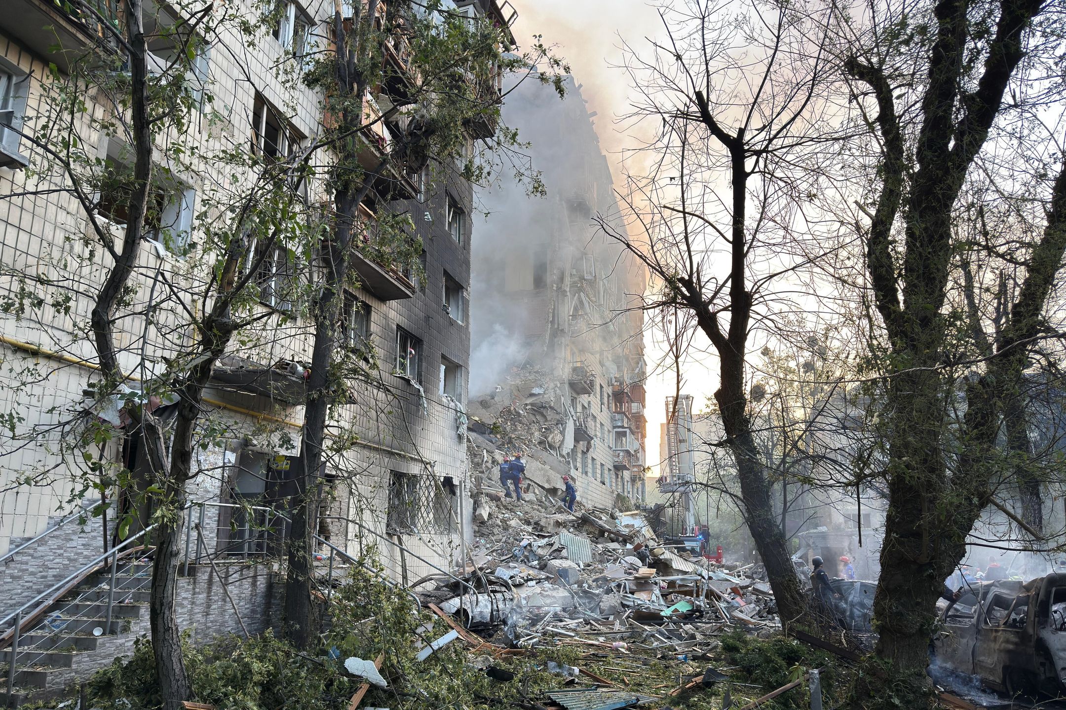 Skutki rosyjskiego ataku na Kijów