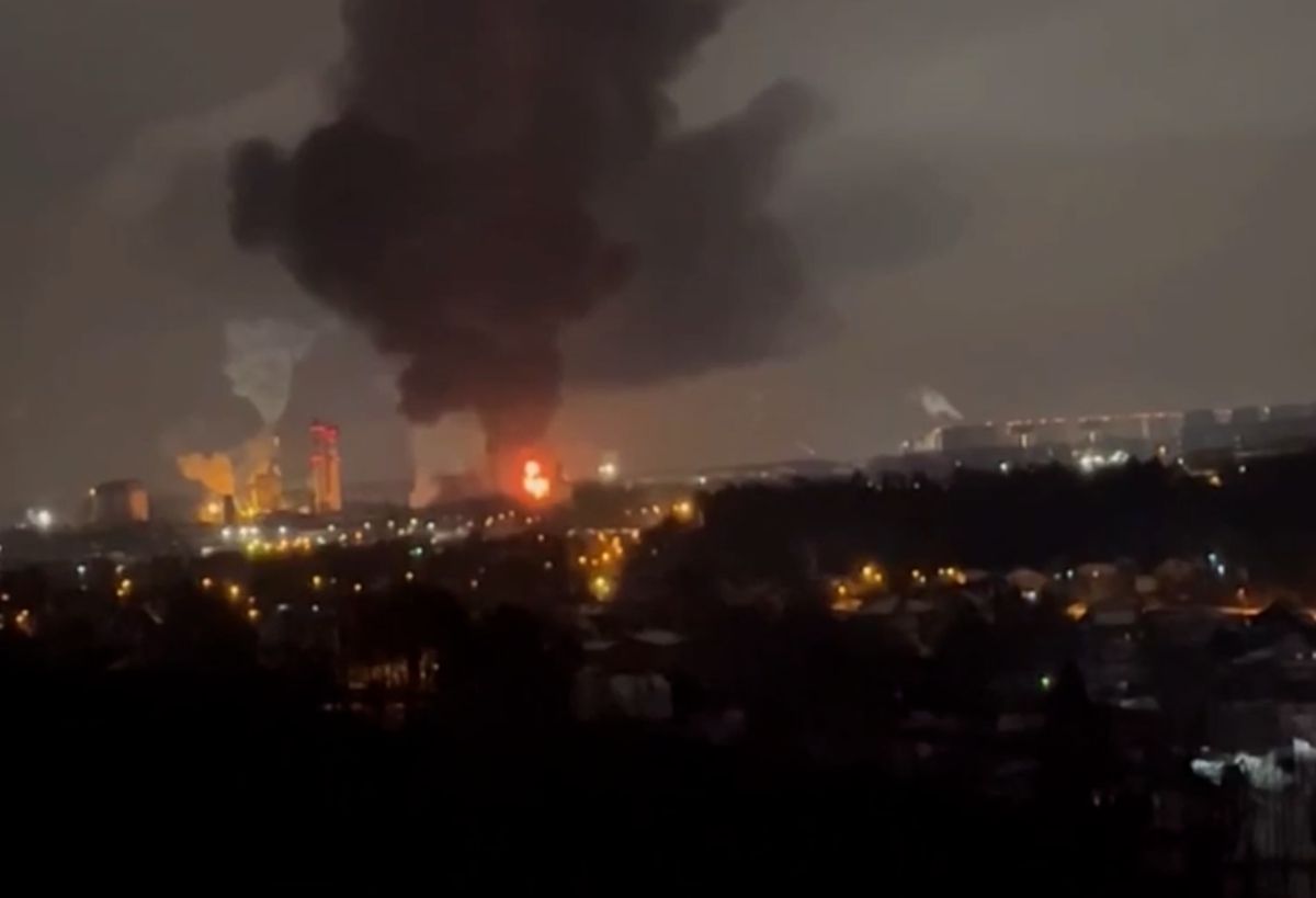 Ogromny pożar pod Moskwą. Ogień widziany z daleka