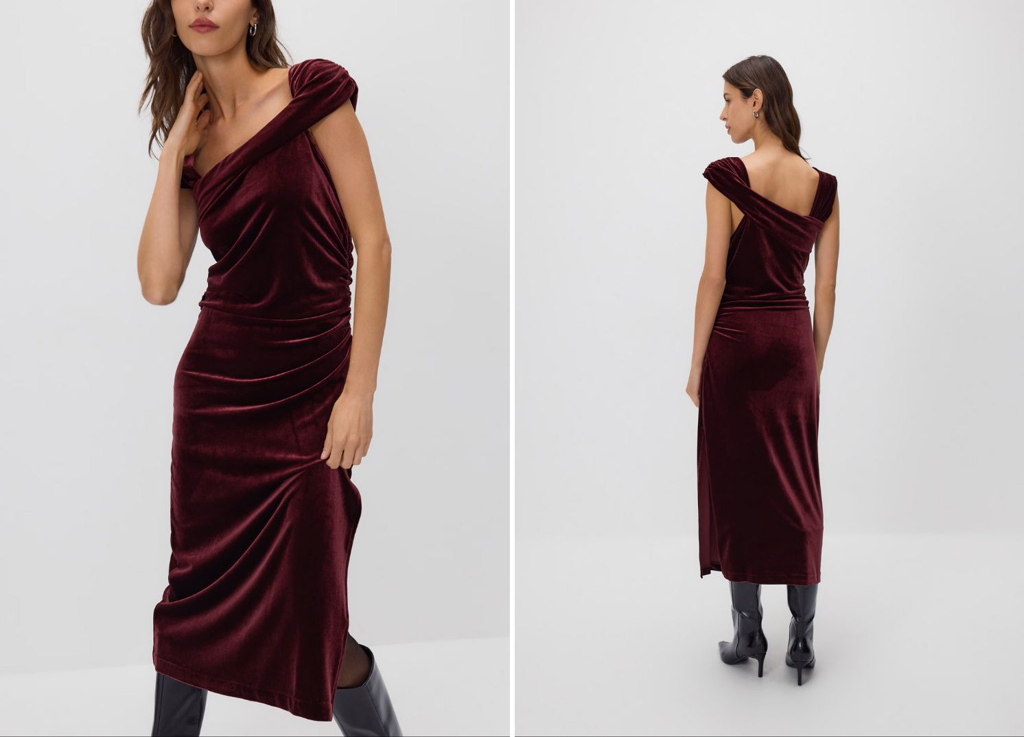 Welurowa sukienka Reserved