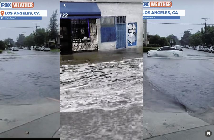 Powodzie w Los Angeles zalewają miasto