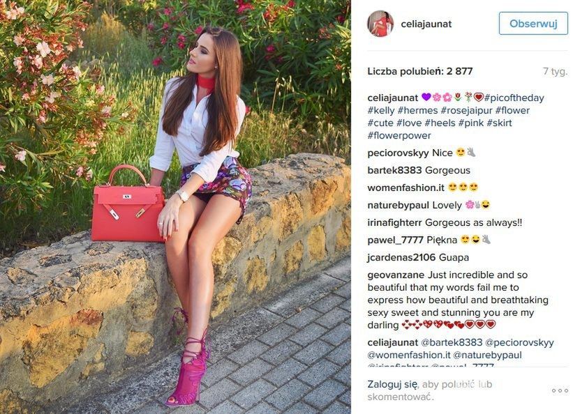 Celia Jaunat z torebką Birkin Hermes