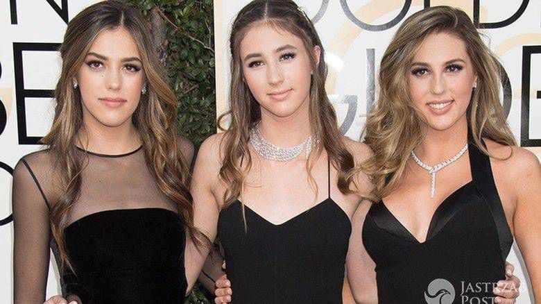 Sophia, Sistine i Scarlet Stallone - Złote Globy 2017