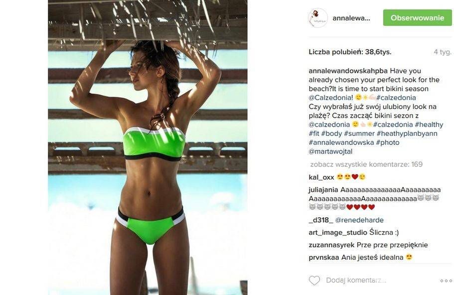 Anna Lewandowska w bikini Calzedonia