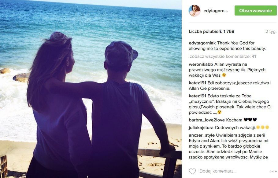 Edyta Górniak i Allan Krupa na wakacjach w Stanach Zjednoczonych