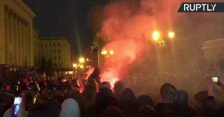 Zamieszki przed siedzibą prezydenta Ukrainy.