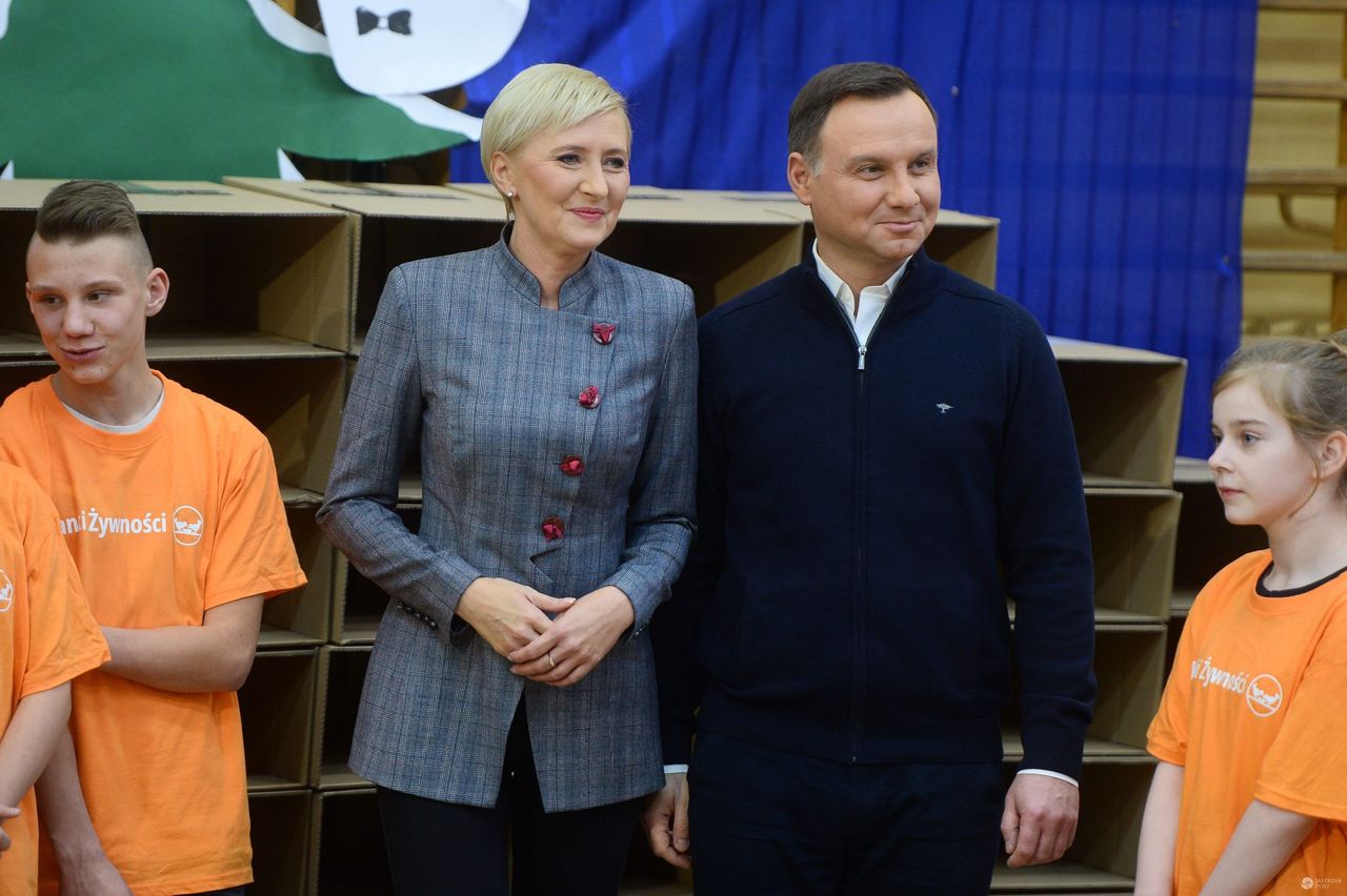 Agata Duda i Andrzej Duda - finał akcji Banków Żywności 2016. Zdjęcia 2016
