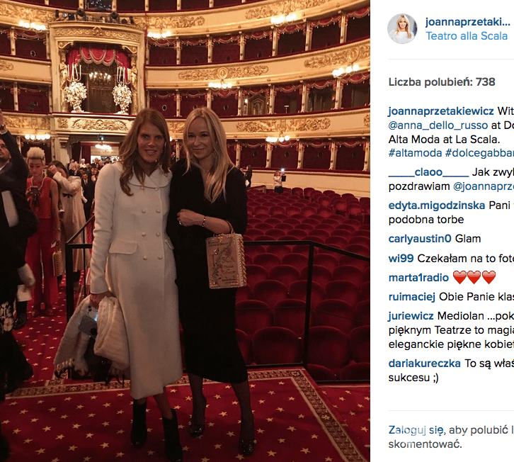 Joanna Przetakiewicz z Anną Dello Russo w Mediolanie