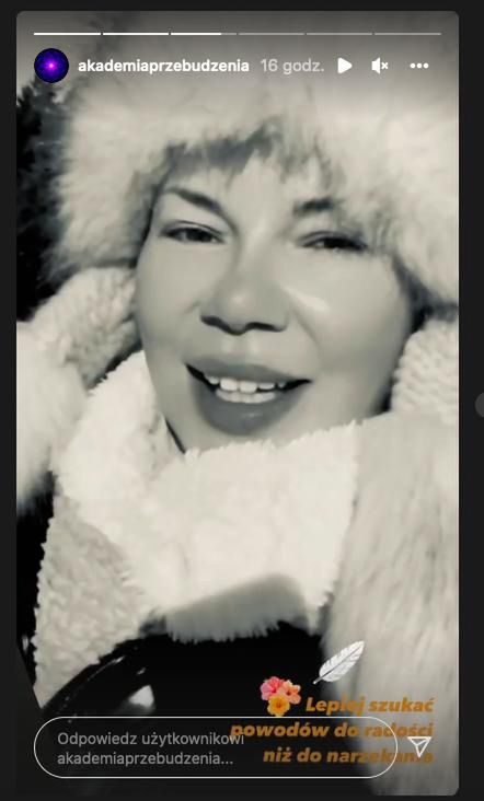 Edyta Górniak na Instagramie Akademii Przebudzenia