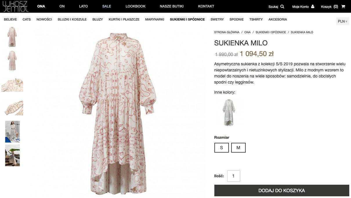 Sukienka Łukasza Jemioła – model Milo