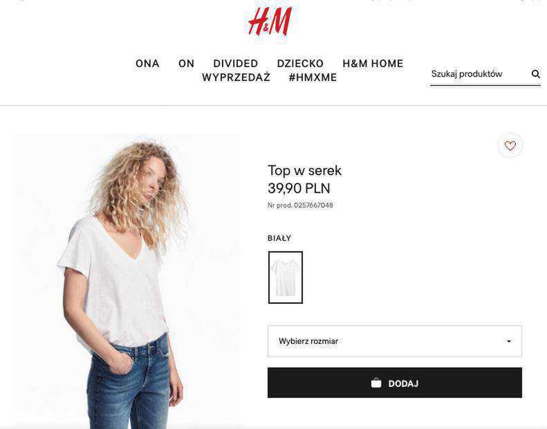 T-shirt z H&M