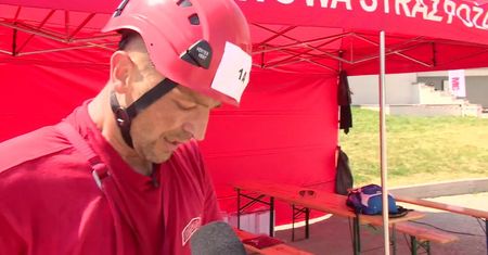 Mistrzostwa strażaków w ratownictwie wysokościowym na Stadionie Olimpijskim we Wrocławiu