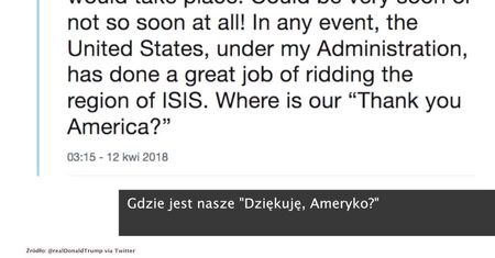 D. Trump: Atak na Syrię może nastąpić bardzo szybko, albo wcale nie tak szybko