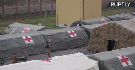 Włoska armia zbudowała polowy szpital dla pacjentów z koronawirusem. Budowa trwała 72 godziny