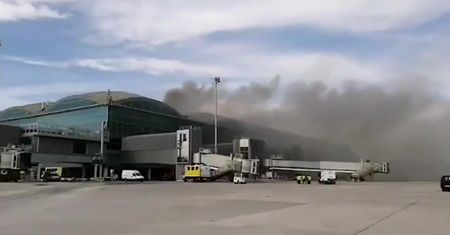 Pożar terminala na lotnisku w Alicante. Zarządzono ewakuację