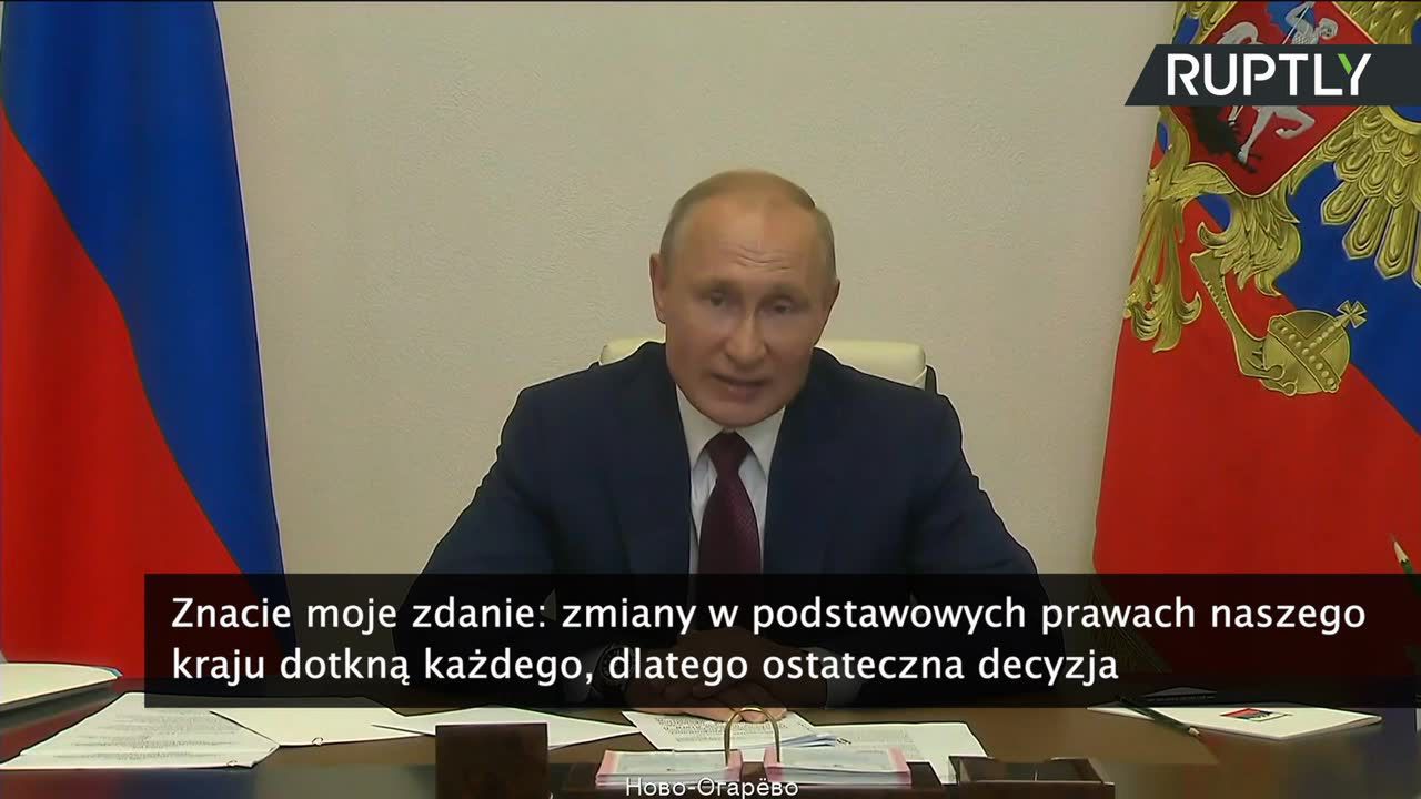 W. Putin podpisał dekret ws. opublikowania znowelizowanej konstytucji. Zmiany wejdą w życie 4 lipca