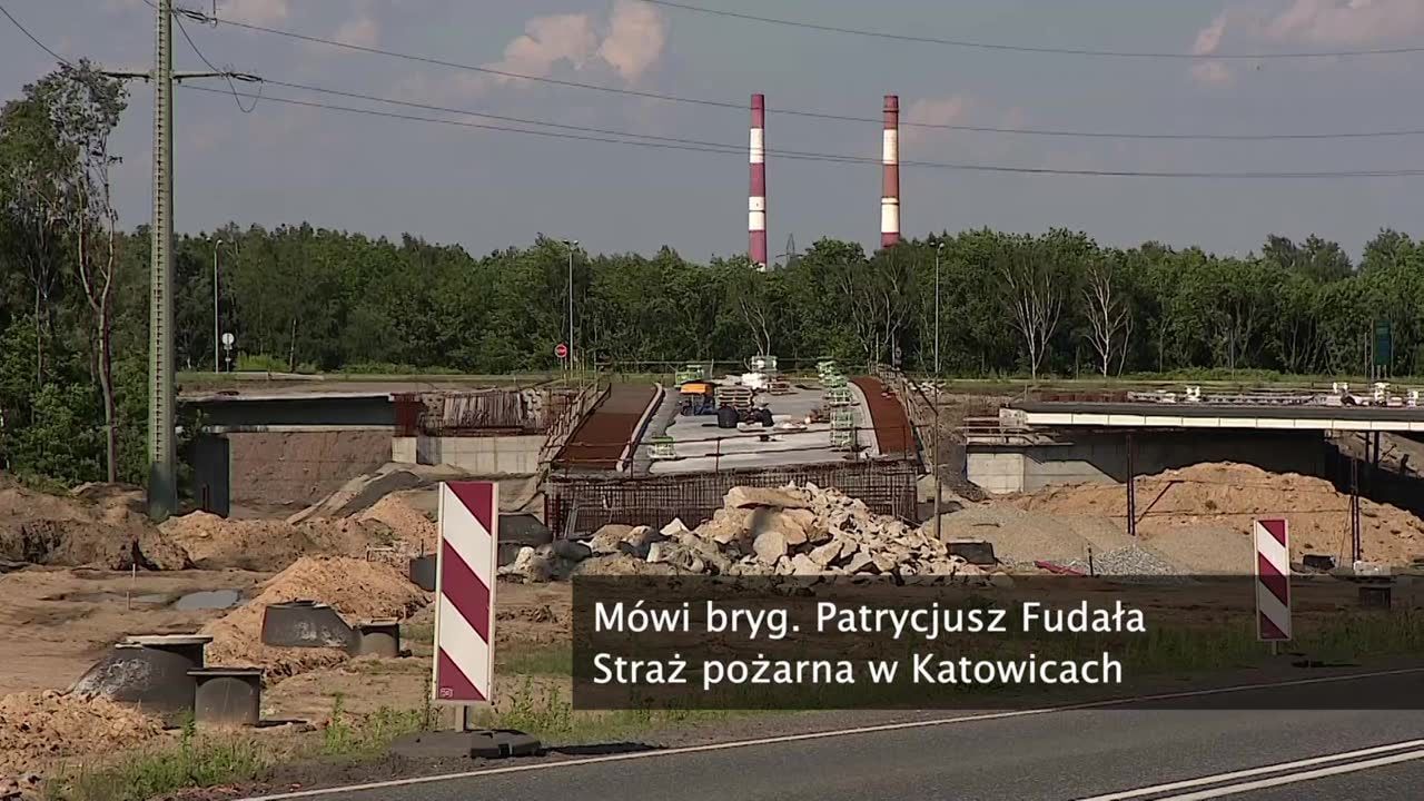 Podmyta konstrukcja budowanego wiaduktu w Katowicach. Utrudnienia dla kierowców