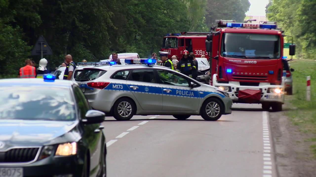 Karambol na Podlasiu. Rannych zabrał śmigłowiec