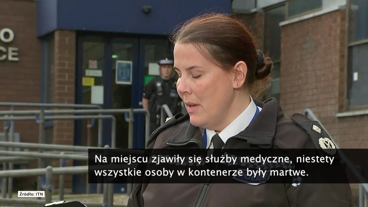 Policja w Essex o śledztwie ws. 39 ciał w ciężarówce