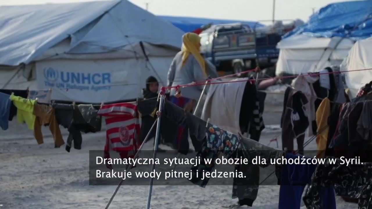 Dramatyczna sytuacji w obozie dla uchodźców w Syrii. Brakuje wody pitnej i jedzenia