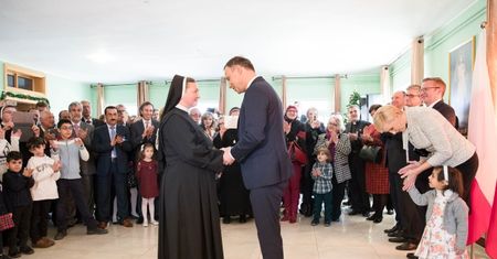 Prezydent odwiedził sierociniec dla palestyńskich dzieci