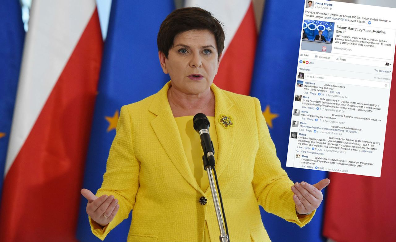 Kobiety opanowały profil Beaty Szydło. Piszą o swoich miesiączkach