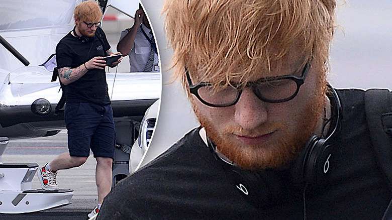 Ed Sheeran w Polsce, zdjęcia z lotniska