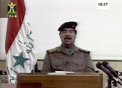 Saddam w irackiej TV: "walczcie do ostatniej kropli krwi"