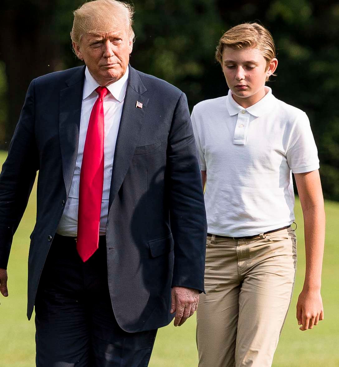 Donald Trump z synem Barronem