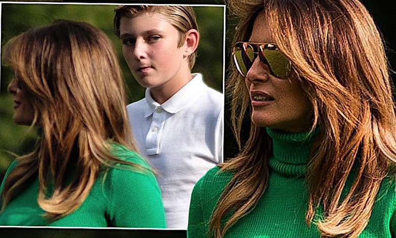 Melania Trump piersi, zdjęcia z synem