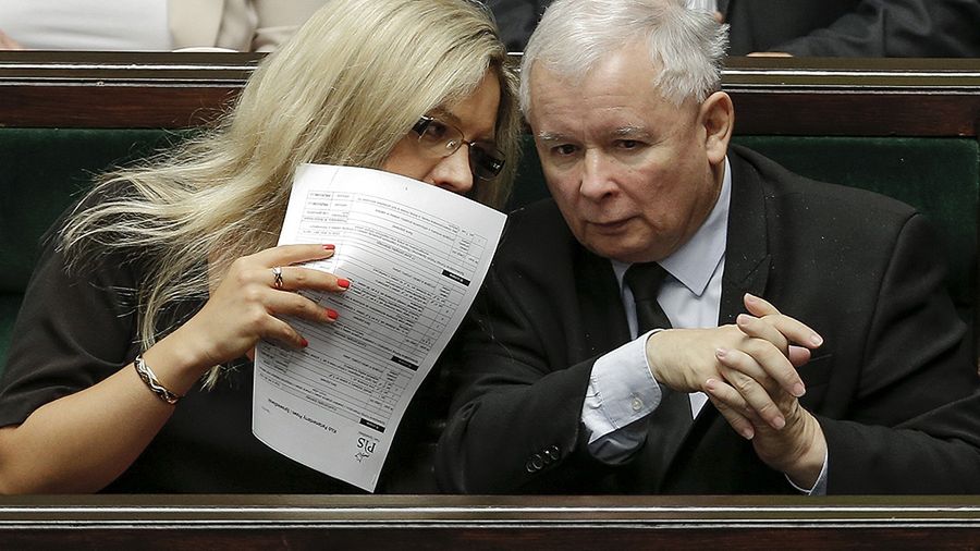 Małgorzata Wassermann i prezes Jarosław Kaczyński