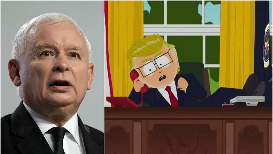Sparodiowany Donald Trump drwi z przedstawiciela polskich władz.