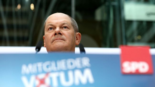 Polityk Socjaldemokratycznej Partii Niemiec Olaf Scholz